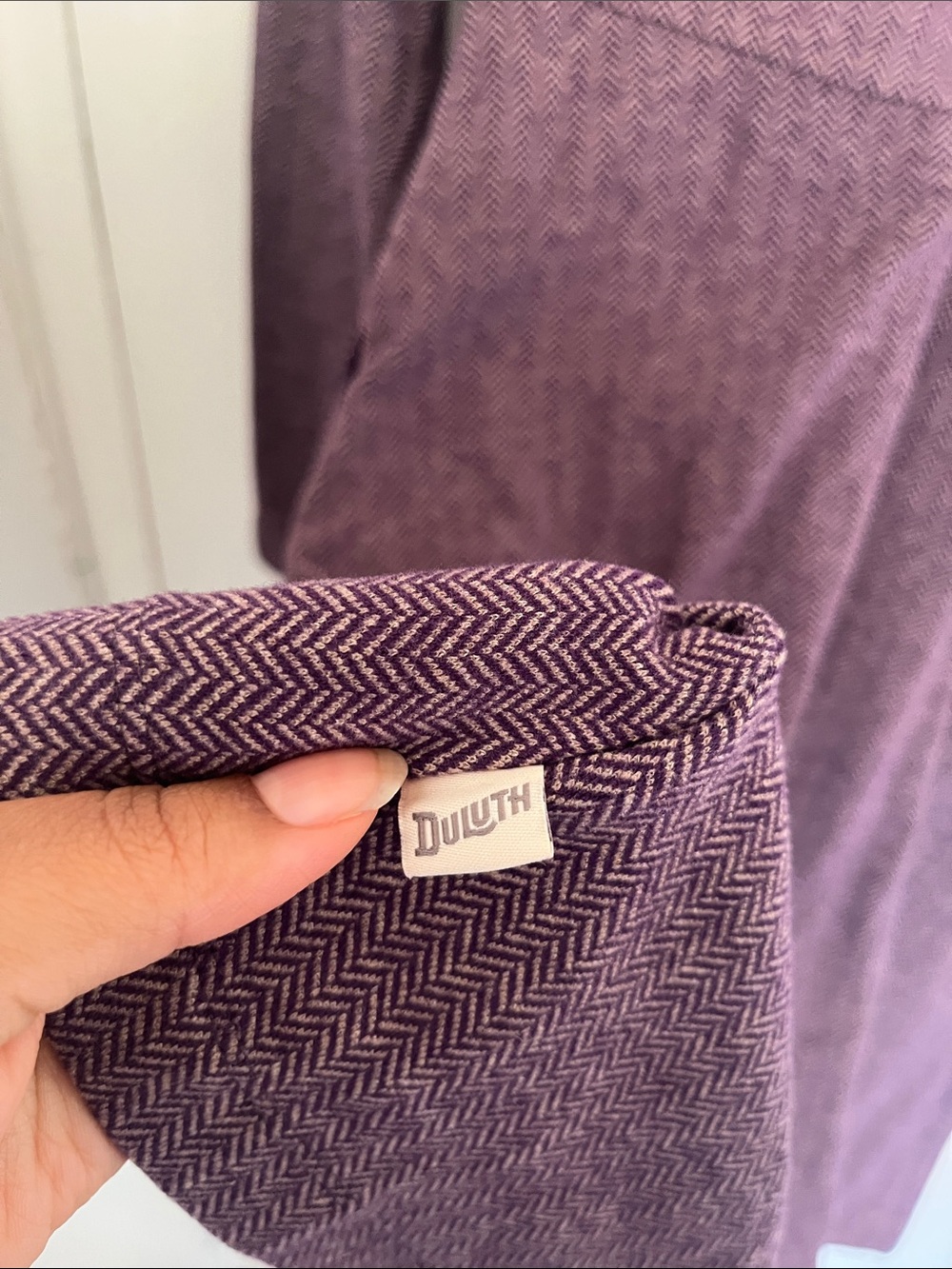 Duluth Trading. Long Sleeve Knit Dress in Plum - Picture 5 of 7